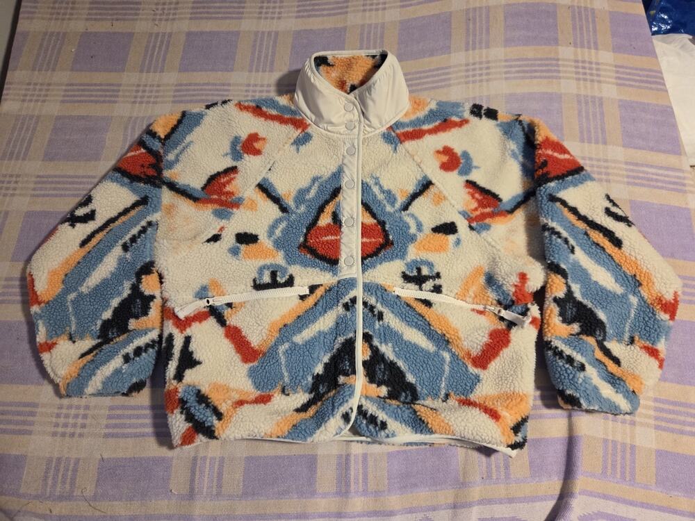 Free People Movement Hit The Slopes Rock Ridge Fleece Jacket Small Snap Button